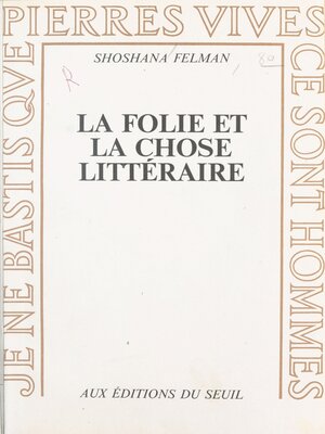 cover image of La folie et la chose littéraire